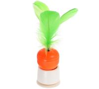 HYTROVE Interactive Cat Treat Ball with Spring and Suction Cup, Carrot Shaped Foraging Feeder for Kittens and Cats at Home