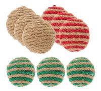 HYTROVE Interactive Rope Ball Funny and Sturdy Pet Entertainment for 9pcs for Training and Playing Color Cat for Kitten and Cat for Indoor Use