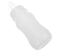 HYTROVE Lamb and Calf Feeder Bottle 120ml Small Animal Milk Bottle Easy to Hold and Clean PET Nursing Nipple Versatile Use for Water and Medicine White Plastic