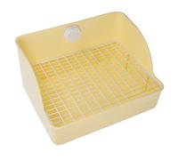 HYTROVE Large High Wall Pet Litter Box for Rabbits and Small Animals Spacious Corner Potty Trainer Pan for Guinea Pigs Hamsters Chinchillas with Waste Containment Design Easy Clean Small