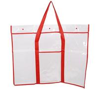 HYTROVE Large Plastic Artwork Bag with Snap Buttons and Single Handle, Folding Drawing Board Carrier for Posters, Comfortable to Grip, Suitable for Go Out Painting and Hanging on Door