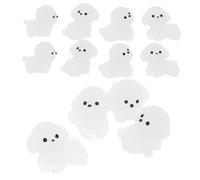 HYTROVE Luminous Miniature Dog Figurines Micro Landscape Ornaments Resin Puppy Decorations for Fairy Garden Plant Pots 12pcs Set 4 Styles Glow in Dark Accessories