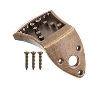 HYTROVE Mandolin Tailpiece Bridge Metal String Accessory Notched Rear Replacement Part Copper Finish for Mandolin Instrument Enthusiasts