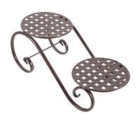 HYTROVE Metal Planter Stand for Indoor Use Multi Flower Pot Holder Unique Design Space-saving Display for Potted Plants Living Room Bedroom Balcony