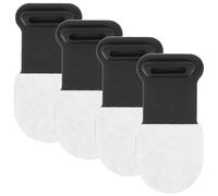 HYTROVE Micro USB Charging Port Protective Sleeve 4Pcs Black Silicone Dust Plug with Self-Adhesive, Compact and Lightweight Cover Compatible with Mobile Phones