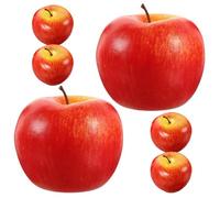 HYTROVE Mini Artificial Foam Apples 6Pcs Red Fruit Models for Photography Props and Kitchen Decoration