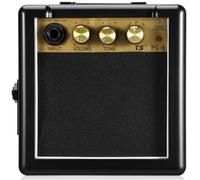 HYTROVE Mini Bass Ukulele Amplifier Loudspeaker Black Portable Guitar Amp Accessory for Acoustic and Electric Four-string Instruments, Noise Reduction Compact Speaker for Travel