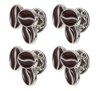 HYTROVE Mini Coffee Pin Set 4Pcs Coffee Pins for Lanyard, Detailed Style Brooch Clips Resistant to Fading for Clothing and Aprons