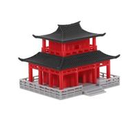 HYTROVE Mini Pavilion Pagoda Model Traditional Chinese Architecture Aquarium Decoration for Fish Tanks Bonsai Ornaments Landscape Figurines Decor