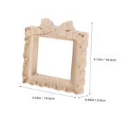 HYTROVE Mini Vintage Wood Picture Frame for DIY Painting Small Unfinished Carved Photo Frame with Natural Rustic Finish Creative Craft Embellishment for Home Decor and Gallery Walls