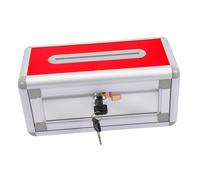HYTROVE Multifunctional Transparent Desktop Business Card Storage Box with Lock Card Holder for Office Clinic Trade Show and Retail Store Use