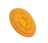HYTROVE Nepal Handmade Embroidered Buddhist Sound Bowl Cushion Mat 16cm Medium Orange Rounded Pad for Meditation Yoga Prayer and Healing