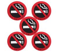 HYTROVE No Smoking Car Sticker Decal Set, Pvc Material with Reminder and Removable without Residue, Self Adhesive Warning Sign for Vehicle Windows and Interiors