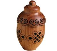 HYTROVE Openable Aroma Pendant Multi-function Wood Bottle with Retro Carving Design, Plastic Material, Aroma Diffusing Feature, Suitable for Home and Car Use, Simple and Elegant Pendant