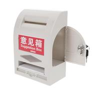 HYTROVE Outdoor Hanging Mailbox with Lock Secure Drop Box for Letters and Newspapers, White Abs Metal Mailbox with Multifunctional Design, for Home and Office Use