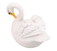 HYTROVE Outdoor Swan Sculpture with Stable Base Weather Resistant Garden Ornament for Lawn Patio Decoration Easy Installation for Courtyard and Public Spaces