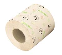 HYTROVE Panda Printed Toilet Paper Bamboo Pulp Roll Natural Color Resistant to Fading Tissue for Office and Kitchen