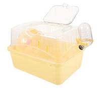 HYTROVE Panoramic Sunroof Cage for Hamster Portable Hamster Carrier Cage Outdoor Playing Box for Guinea Pigs and Small Pets