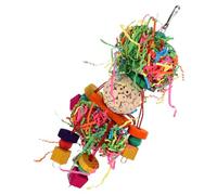 HYTROVE Parrot Shredding Natural Chewing Hanging for Birds Interactive Cage Decoration Safe and Durable for All Parrots for Play and Relaxation