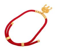 HYTROVE Pet Collar with Bell for Cats and Small Dogs Handmade Red Rope Design with Beads Symbolic Longevity Lock for Festive Occasions Lightweight and Pet Jewelry