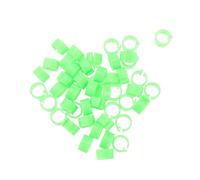 HYTROVE Pigeon Foot Ring and Plastic Bird Leg Bands 10mm Clip-on Identification Bands Green 100pcs for Pigeon Supplies and Racing Birds