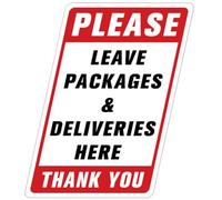 HYTROVE Please Leave Packages Here Sticker Pvc Wall Adhesive Sign for Parcel Box Notice Sturdy Weather-resistant Package Label for Home and Office