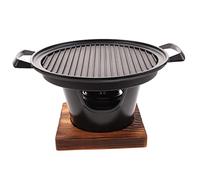 HYTROVE Portable Smokeless Mini Bbq Grilling Pan for 2-3 People, Indoor and Outdoor Charcoal Roaster, Large Size Portable Tabletop Grill for Camping and Picnic Use