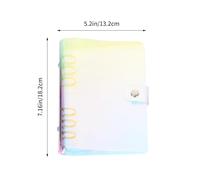 HYTROVE Pvc Loose-leaf Cash Budget Book with Assorted Colours, Portable Planner for Storing Business Cards and Managing Cash Budget, Notebook for Personal Finance Planning