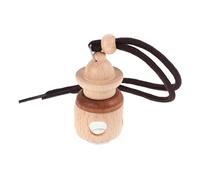 HYTROVE Refillable Wooden Bottle Car Air Freshener Diffuser with Hanging Design for Car Interior and Rearview Mirror Decoration, Portable Essential Oil Diffuser with Creative and Charming