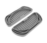 HYTROVE Refrigerator Drip Tray Silicone Water Dispenser Drip Mat Non-slip Mini Fridge Pan Grey 2pcs Set Basin for Drainage Kitchen Use