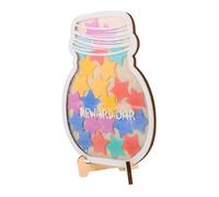 HYTROVE Reward Jar for Star Reward Chart Classroom Decor Engaging DIY Storage for Positive Behavior Management Wooden Construction for Home School and Office Use