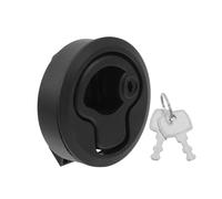 HYTROVE Rv Modification Round Head Lock with Stylish Pull Ring Lockable Plastic Latch for Cabinets and Doors Easy to Install Security Lock for Yacht and Rv Use