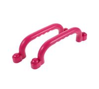 HYTROVE Safety Hand Grips for Playset Climbing Frame Pink Plastic Handles with Ergonomic Non-slip Grip for Jungle Gym Playhouse Outdoor Playground Accessories