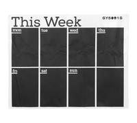 HYTROVE Self-Adhesive Easy to Paste and Portable Black Chalkboard Wall Sticker Weekly Planner Board Made of Sturdy PVC for Daily Use Suitable for Wall or Fridge in Home or Office