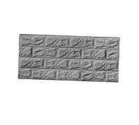 HYTROVE Self-Adhesive Grey Brick Pattern Wallpaper for Bedroom Wall Tile Decor Heat Insulation Noise Blocking Pet Foam Peel and Stick Panels