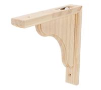 HYTROVE Shelf Bracket Wall Mount Support Wooden with Triangular Shape Rustic Heavy Duty Unfinished Wood Wear Resistant and Versatile Mounting with Screws for Living Rooms and Kitchens