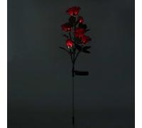 HYTROVE Solar LED Rose Garden Lanterns 6-Head Outdoor Decorative Lights for Lawn and Yard