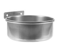 HYTROVE Stainless Steel Dog Bowl for Pets, Easy to Install and Safe Hanging Food Container, Sturdy Silver Pet Feeding and Watering Bowl Suitable for Puppy Weaning and Everyday Use