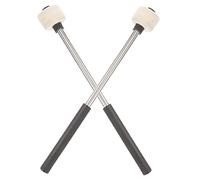 HYTROVE Stainless Steel Drum Mallets Comfortable Feeling 2pcs with Felt Heads and Beat Beautiful Drum Sounds for Percussion Instruments for Drumming Practice and Stage Performance