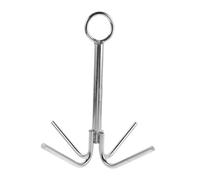 HYTROVE Stainless Steel Four-Claw Grapnel Anchor for Yacht, Canoe, Kayak | Silver Marine Docking, Coastal Holding, Versatile Seabed Grip, Easy Installation for Outdoor Fishing and Waterside Mooring