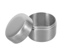HYTROVE Stainless Steel Pill Box Compact Airtight Round Container for Travel and Outdoor Use, Portable Small Metal Box for All Age Groups