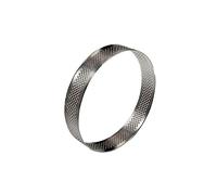 HYTROVE Stainless Steel Tart Ring Mold for Baking Small Cakes Pies Mousse Quiche with Quick Heat Conductivity Non Stick Coating Resistant Round Cake Mold for Desserts