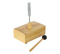 HYTROVE Steel Tuning Fork 512hz with Rubber Striker Mallet and Wooden Resonator Box, Physics Sound Experiment Instrument for Education and Classroom Acoustics