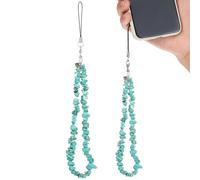 HYTROVE Stones Phone Lanyard Anti-Lost Phone Chains with Crystal Stones and Strong Threads Delicate Stylish Short Wrist Strap 21Cm Length for Everyday Accessories