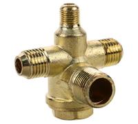 HYTROVE Threaded Non-Return Valve for Air Compressor and Compressor Piston Pumps, Bronze and Zinc Material, 4 Ways Threaded Design, Excellent Replacement for Pipeline Connection