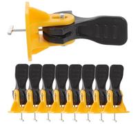 HYTROVE Tile Leveling System Kit with 1.5mm Needle Width 50pcs Yellow Plastic Clips Steel Pin Adjuster Tool for Precise Floor and Wall Ceramic Tile Installation and Stability