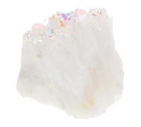 HYTROVE Titanium Coated Quartz Crystal Cluster Artistic Druzy Quartz Stones Specimen for Mental and Physical Relaxation with Elegance and Teaching for Yoga and Relaxation Practices