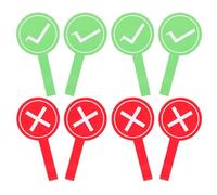 HYTROVE True False Response Boards 8Pcs Portable Dry Erase Voting Paddles Green Red for Teacher Judging and Game Completion Events