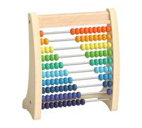 HYTROVE Unique Wooden Abacus Set for Educational Math with Beads for Boys and Vintage Design for Hands Learning Develops Math Skills and Color Cognition and Construction