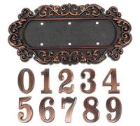 HYTROVE Vintage European-style Door Number Plaque with Weathered Finish Easy Installation House for Villas Offices Residential Communities Elegant and Visible Address Marker